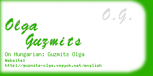 olga guzmits business card
